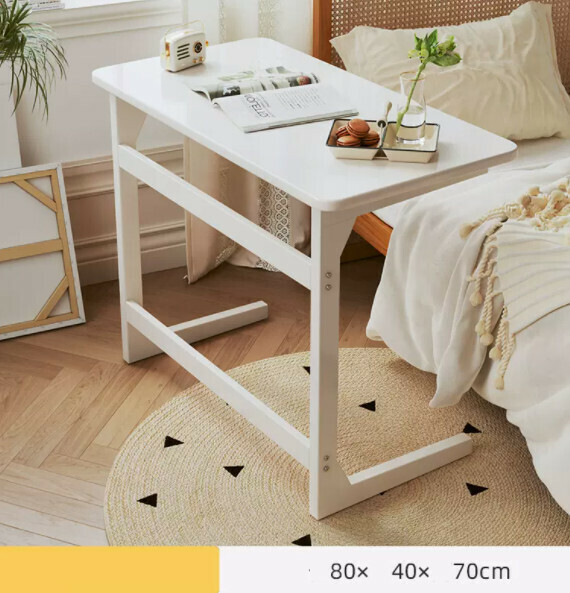Hot recommended solid wood computer desk (all white) [size: length 80*width 40*height 70cm]