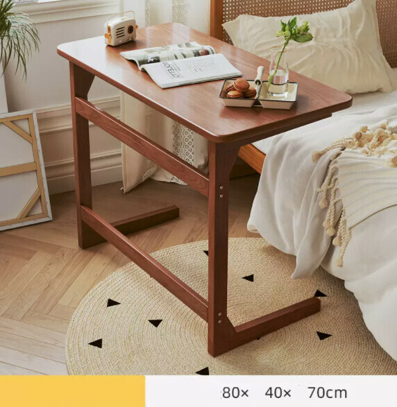 Hot recommendation solid wood computer desk (walnut color) [size: length 80*width 40*height 70cm]