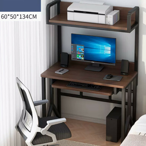 Hot recommended desktop computer desk (brushed black oak color) [size: length 60*width 50*height 134cm]