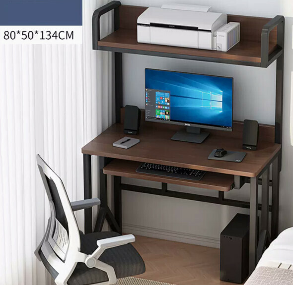 Hot recommended desktop computer desk (brushed black oak color) [size: length 80*width 50*height 134cm]