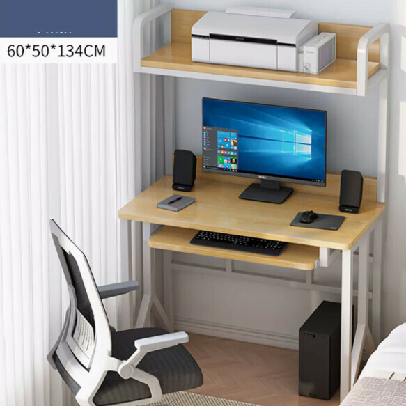Hot recommended desktop computer desk (oak color) [size: length 60*width 50*height 134cm]