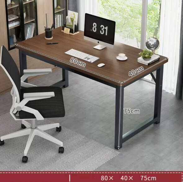 Hot recommended desktop computer desk (black oak + black frame) [size: length 80*width 40*height 75cm]