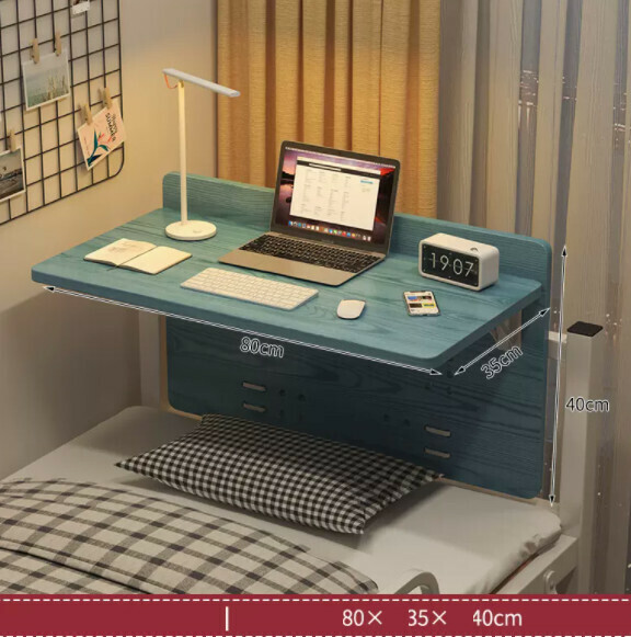 Hotly recommended foldable computer desk (blue) [size: length 80*width 35*height 40cm]