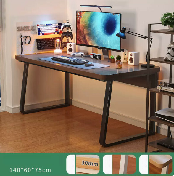 Hot recommended simple computer desk (140x60 brushed black oak)