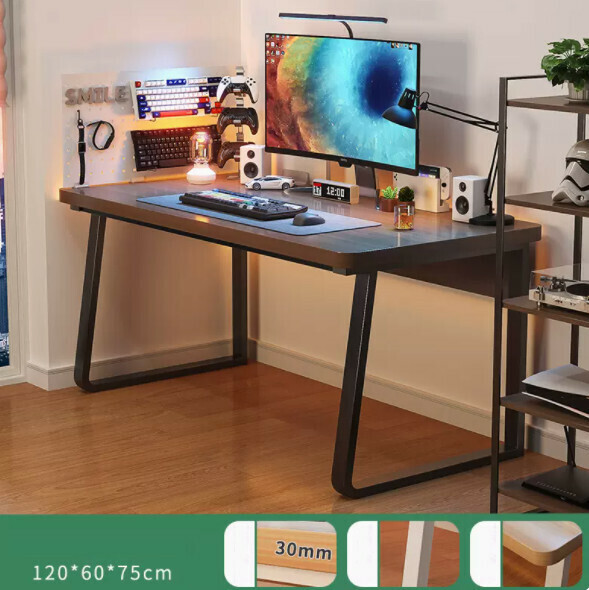 Hot recommended simple computer desk (120x60 brushed black oak)