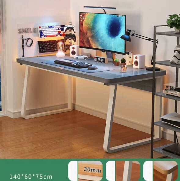 Hot recommended simple computer desk (140x60 brushed black oak)