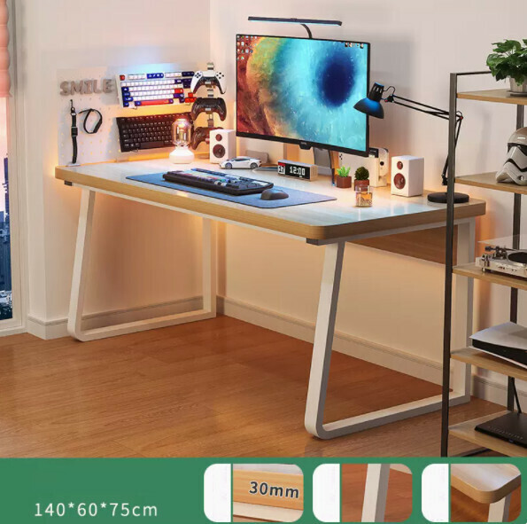 Hot recommended simple computer desk (140x60 cherry wood)