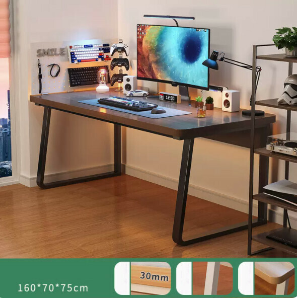 Hot recommended simple computer desk (160x70 brushed black oak)