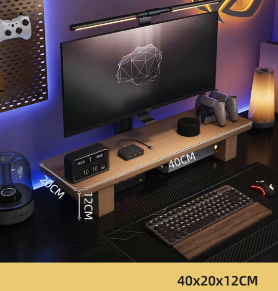 Hotly recommended solid wood computer desk (log color) [size: length 40*width 20*height 12cm]