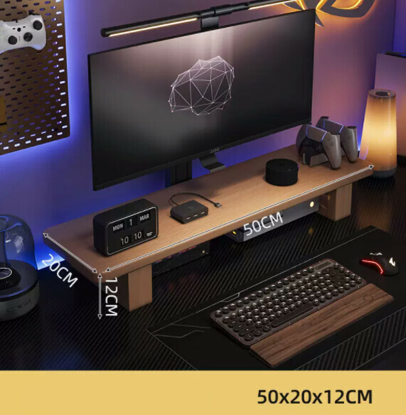 Hotly recommended solid wood computer desk (log color) [size: length 50*width 20*height 12cm]