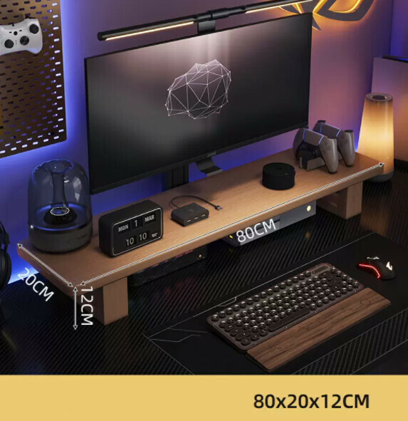 Hot recommendation solid wood computer desk (log color) [size: length 80*width 20*height 12cm]
