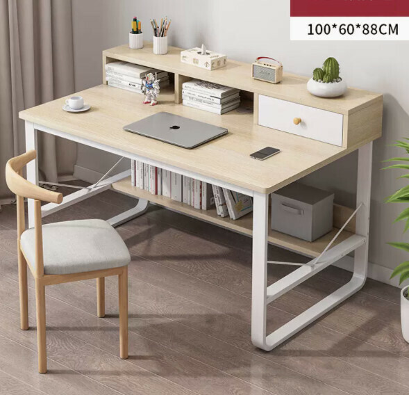 Hot recommended desktop computer desk (100cm oak color)