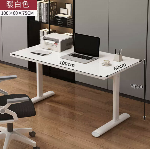 Hot recommendation simple computer desk (100cm warm white)