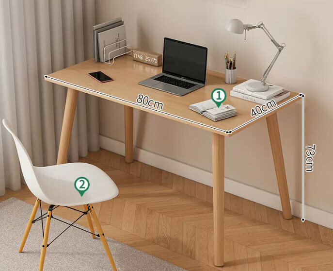 Popular computer desk solid wood ([desk and chair combination] solid wood color + solid wood legs)