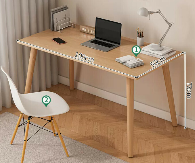 Popular computer desk solid wood ([desk and chair combination] solid wood color + solid wood legs)