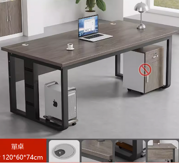 Popular simple office computer desk (120*60cm single table (black frame)) desk multi-color selection After placing the order, contact customer service to confirm the delivery color