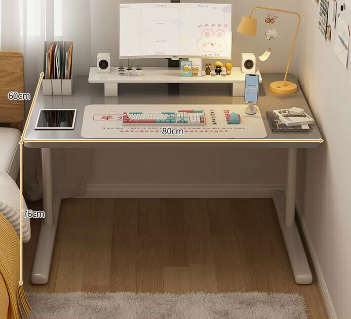 New study desk L-shaped bookshelf ([single table] gray table 80*60*76cm)