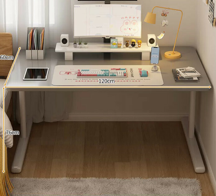 New study desk L-shaped bookshelf ([single table] gray table 120*60*76cm)