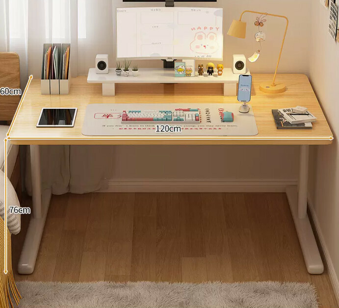 New study desk L-shaped bookshelf ([single table] light walnut table 120*60*76cm)