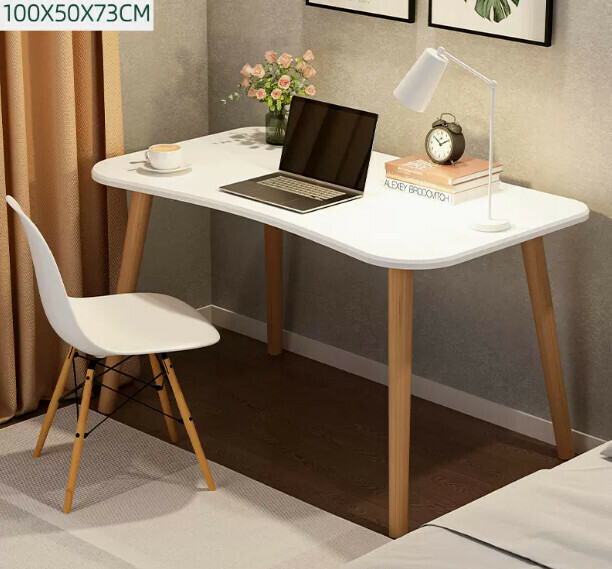 New computer desk desktop home desk (arc warm white single table)