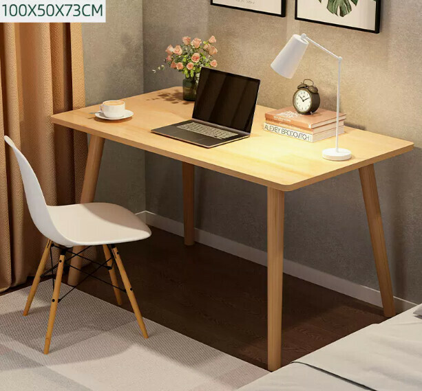 New computer desk desktop home desk (right angle imitation solid wood color single table)