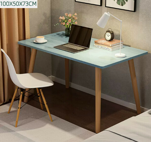 New computer desk desktop home desk (right angle blue pine single table)