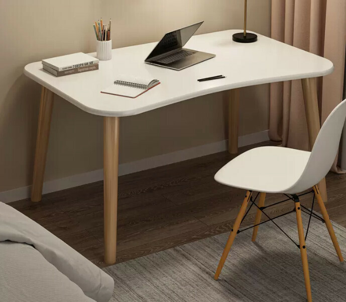 New simple writing desk (stable bold 80X40X73 single table warm white)