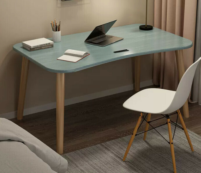 New simple writing desk (stable bold 100X50X73 single table blue pine color)