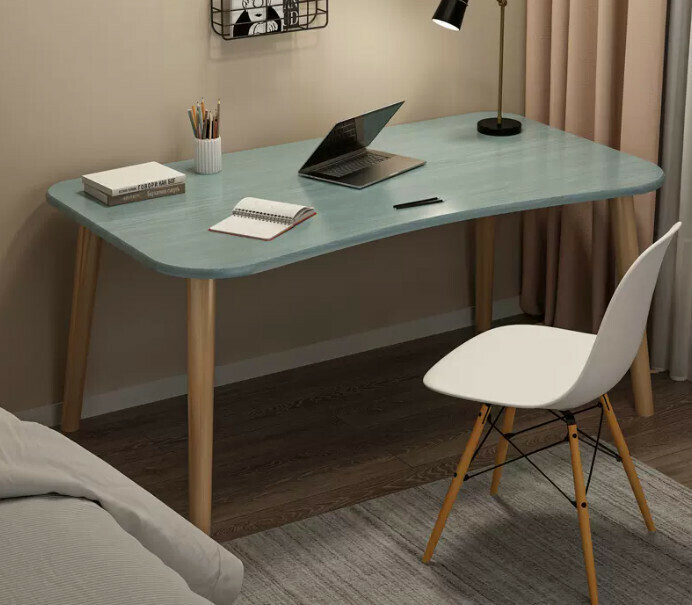 New simple writing desk (stable bold 120X60X73 single table blue pine color)