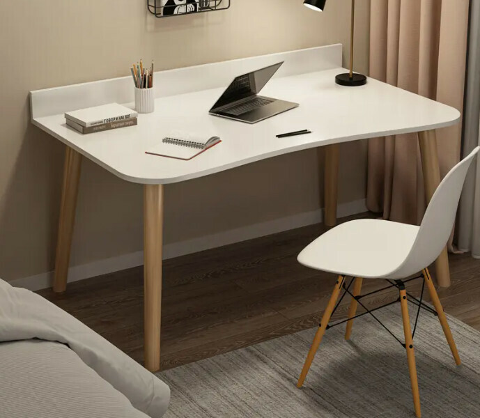 New simple writing table (reliable wall placement 100X50X73 single table warm white)