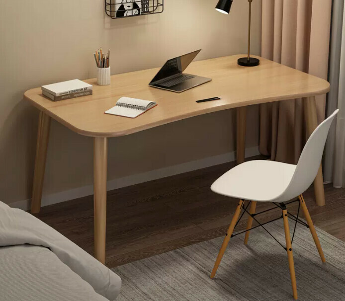 New simple writing desk (stable and bold 120X60X73 single table beech color)