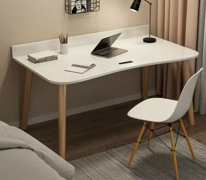 New simple writing desk (reliable wall placement 120X60X73 single table warm white)