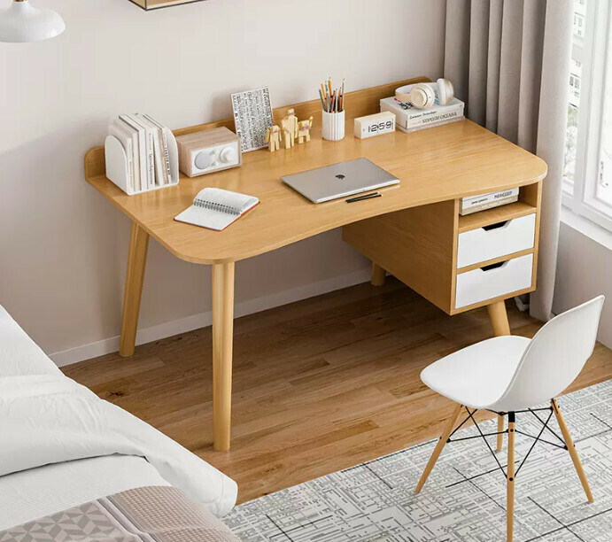 New simple writing desk (120X60X73CM beech color single table with drawer)