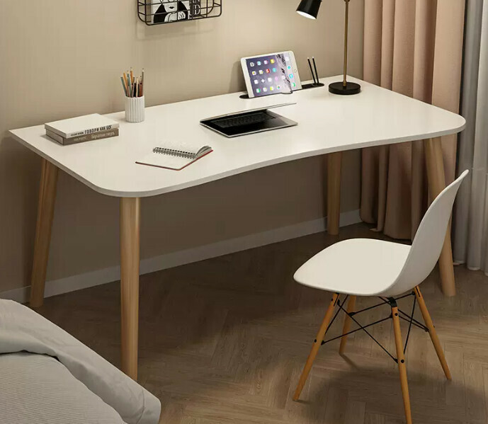 New simple writing desk (120*60*73CM with iPad card slot, warm white)