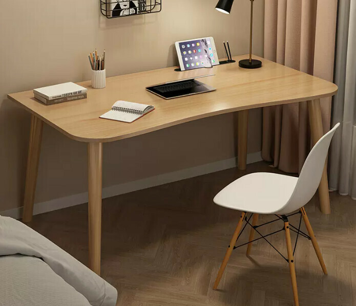 New simple writing desk (120*60*73CM with iPad card slot, wood color)