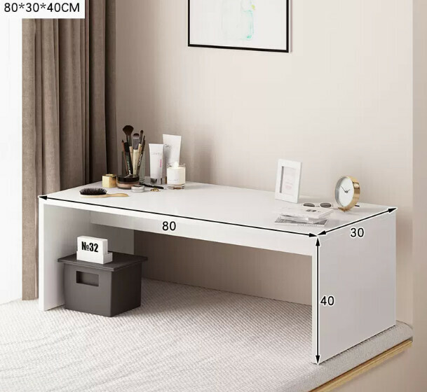 New coffee table, light luxury, modern bay window tatami table (80*30 bay window small coffee table, warm white)
