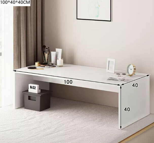 New coffee table, light luxury, modern bay window tatami table (100*40 bay window small coffee table, warm white)
