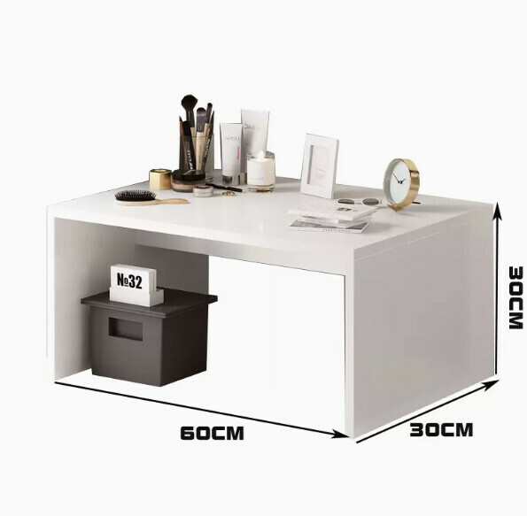 New coffee table, light luxury, modern bay window tatami table (60*30*30CM warm white)