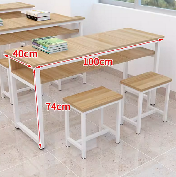 New training table calligraphy table (double table 100*40*74 [excluding stool]) multi-color selection After placing an order, contact customer service to confirm the delivery color