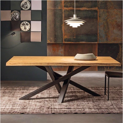 Hot selling iron solid wood writing desk computer desk (5cm solid wood + black stand, 140*70*75)