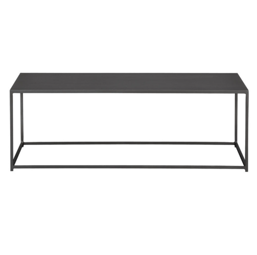 Hot selling iron living room coffee table rectangular table (black, length 80cm*width 55cm*height 40cm)
