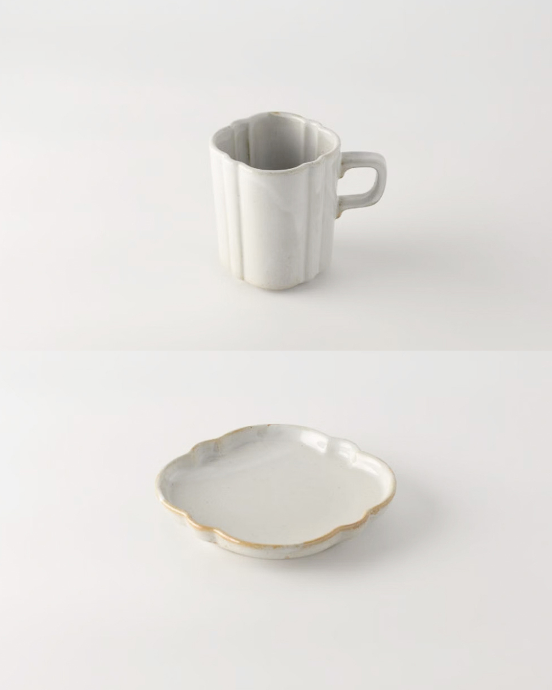 Veillee Cup & Plate White｜studio m'