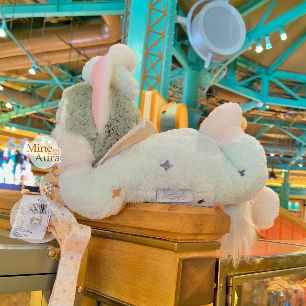 (限時特價) 達菲懶懶在一起系列 傑拉托尼 畫家貓 Gelatoni 絨毛娃娃 趴趴 托腮睡顏 造型 斜背包 -上海迪士尼樂園