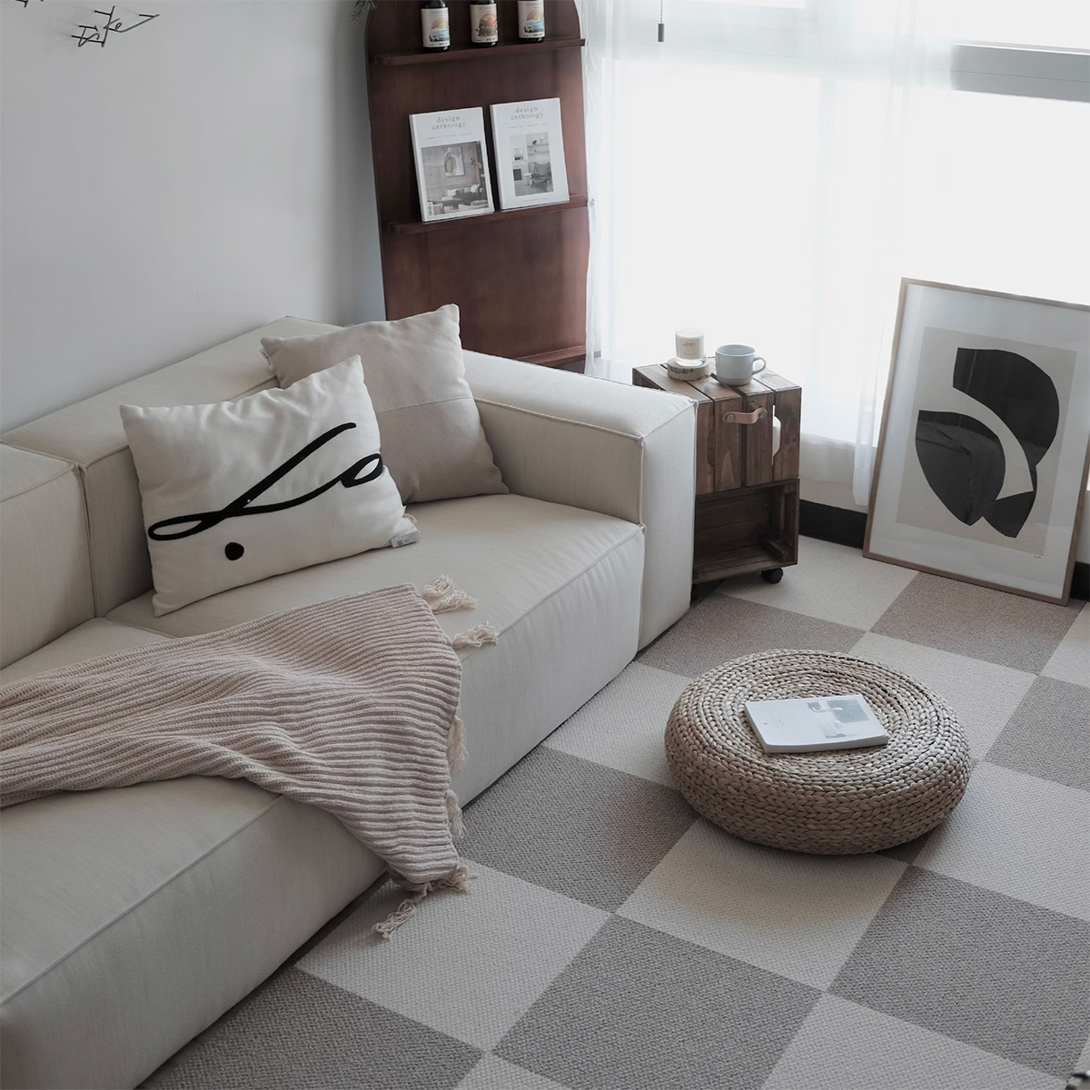 日本TOLI 居家風格配色地毯（兩箱）｜卡布奇諾 Cappuccino