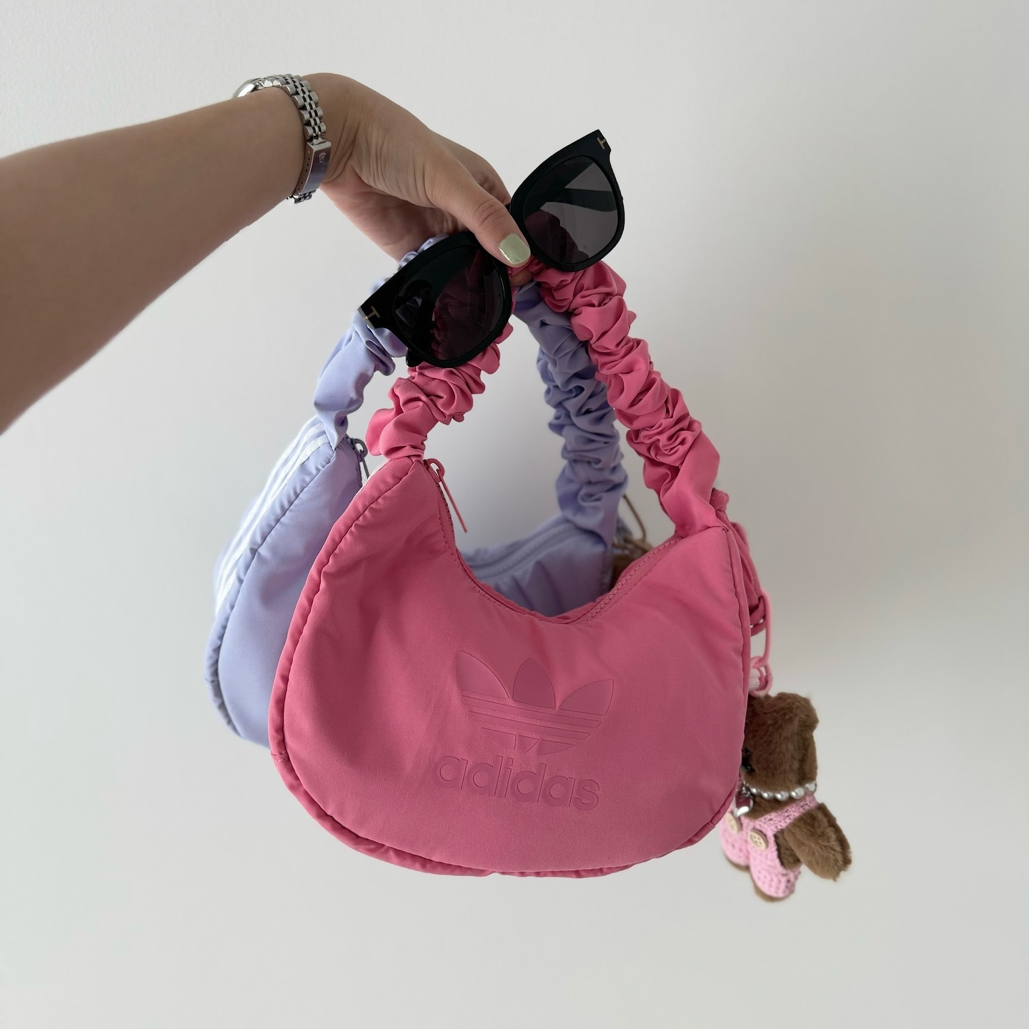 Adidas Originals Bag 皺摺雲朵包 玫瑰粉 淺紫 手提 肩包 可調節 小包 JP0407 JP0408