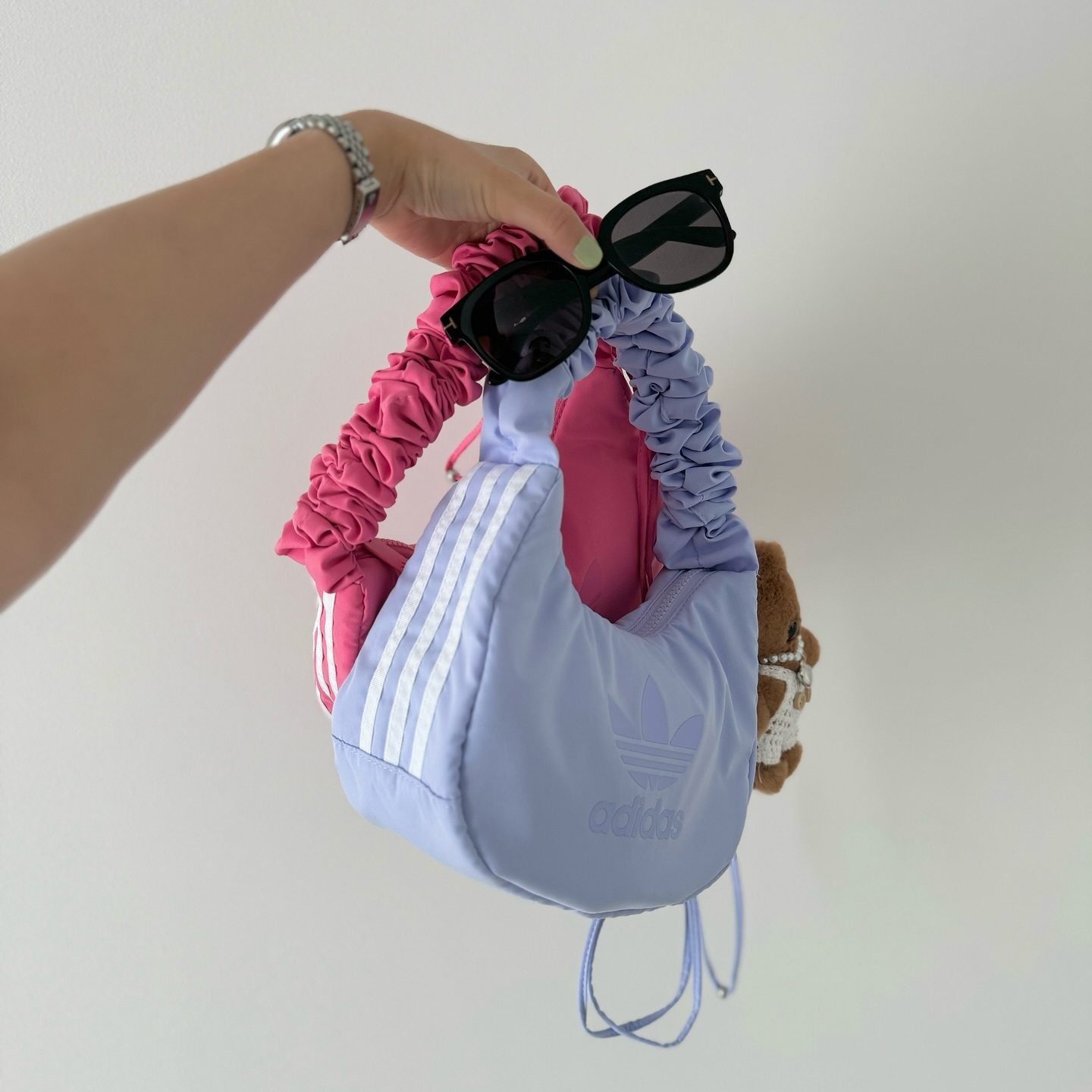 Adidas Originals Bag 皺摺雲朵包 玫瑰粉 淺紫 手提 肩包 可調節 小包 JP0407 JP0408