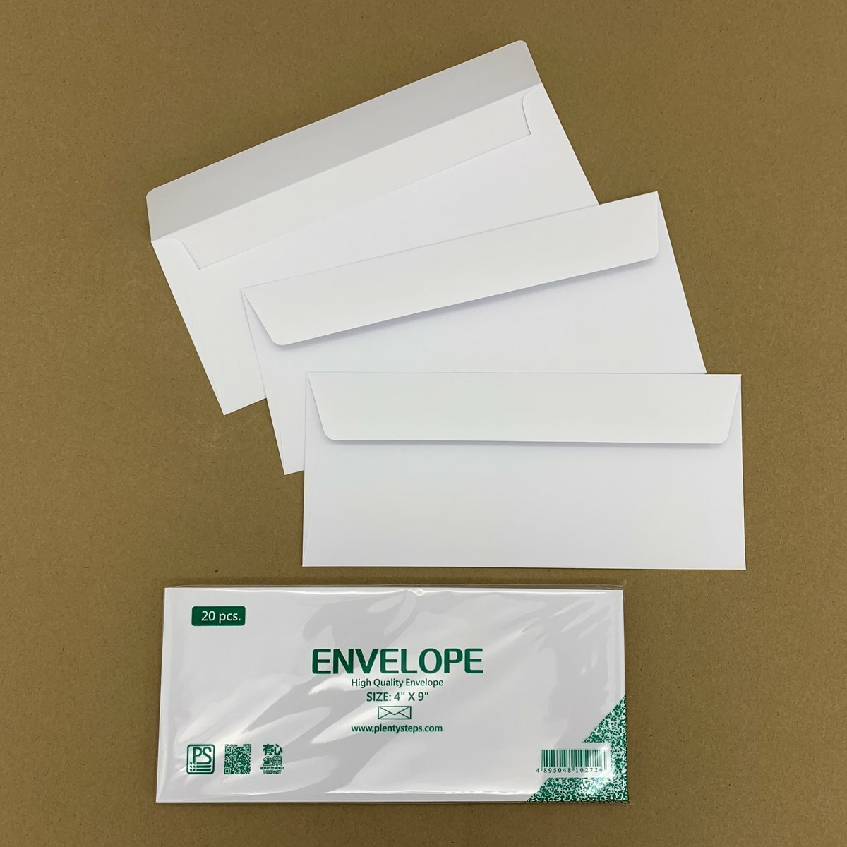 4 x 9 純白橫口信封/收納袋 20個 - 1包