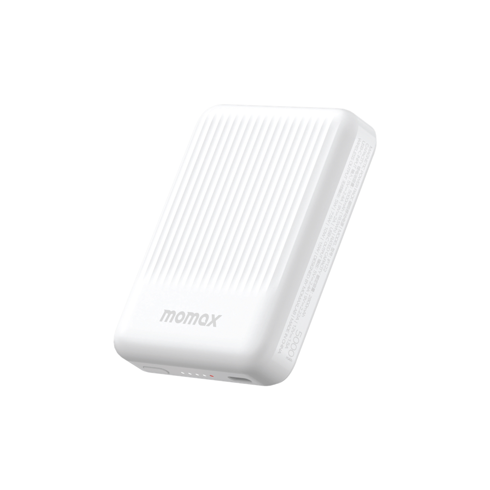 Q.MAG Minimal 5000mAh 迷你磁吸行動電源-白色