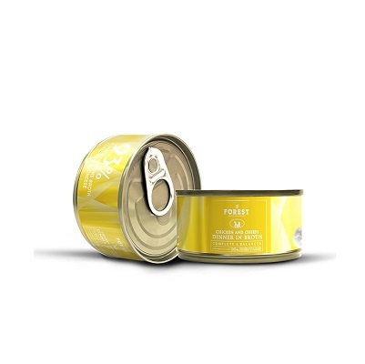 Forest 升級 貓系列罐頭 雞肉，芝士（主食湯罐）80g【原箱24罐】