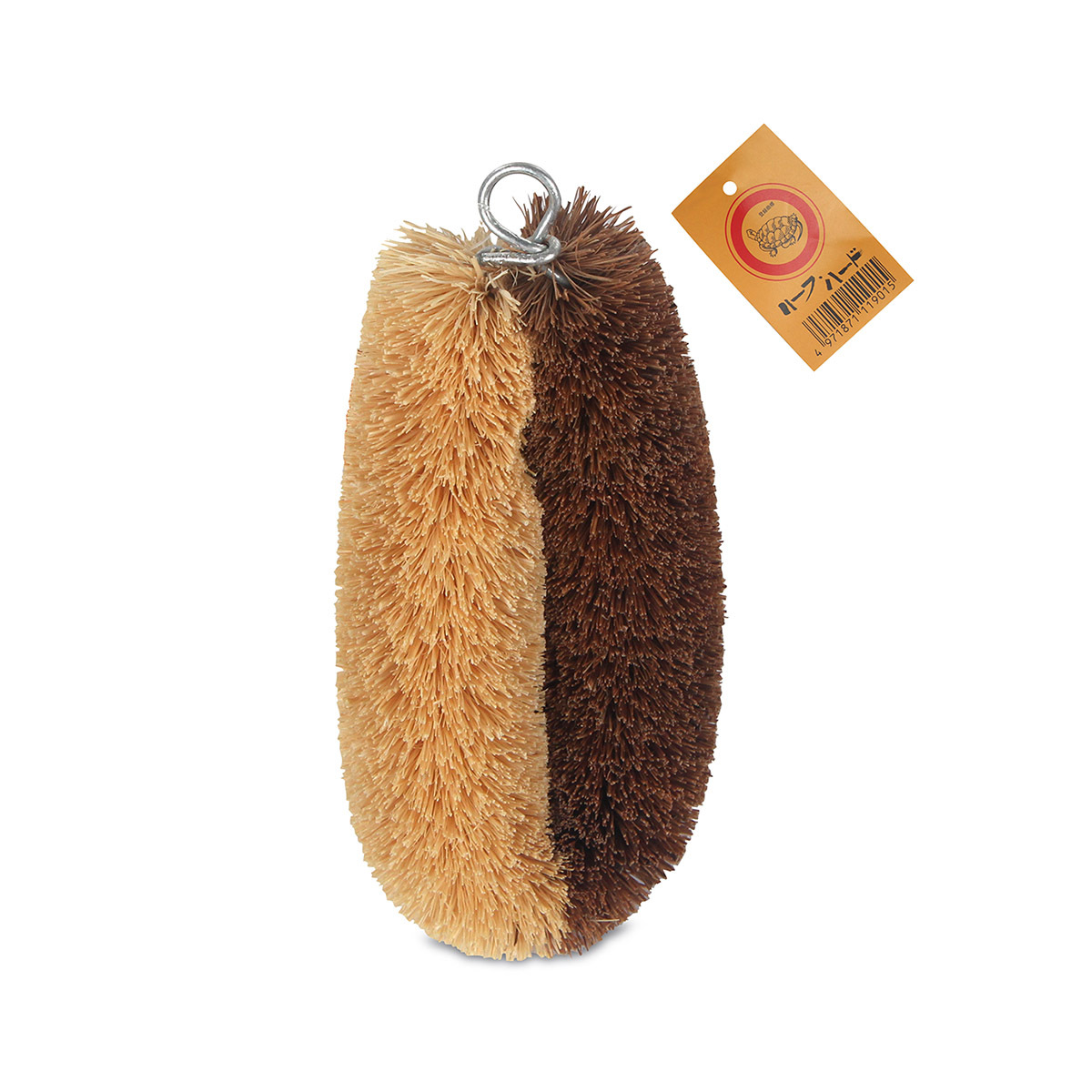 亀の子束子【日本製】天然椰子混合纖維清潔刷 -半硬